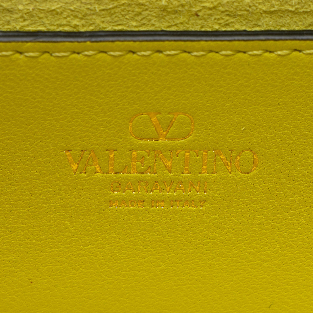 Valentino Lambskin Crystal Embellished Vlogo Loco Small Shoulder Bag