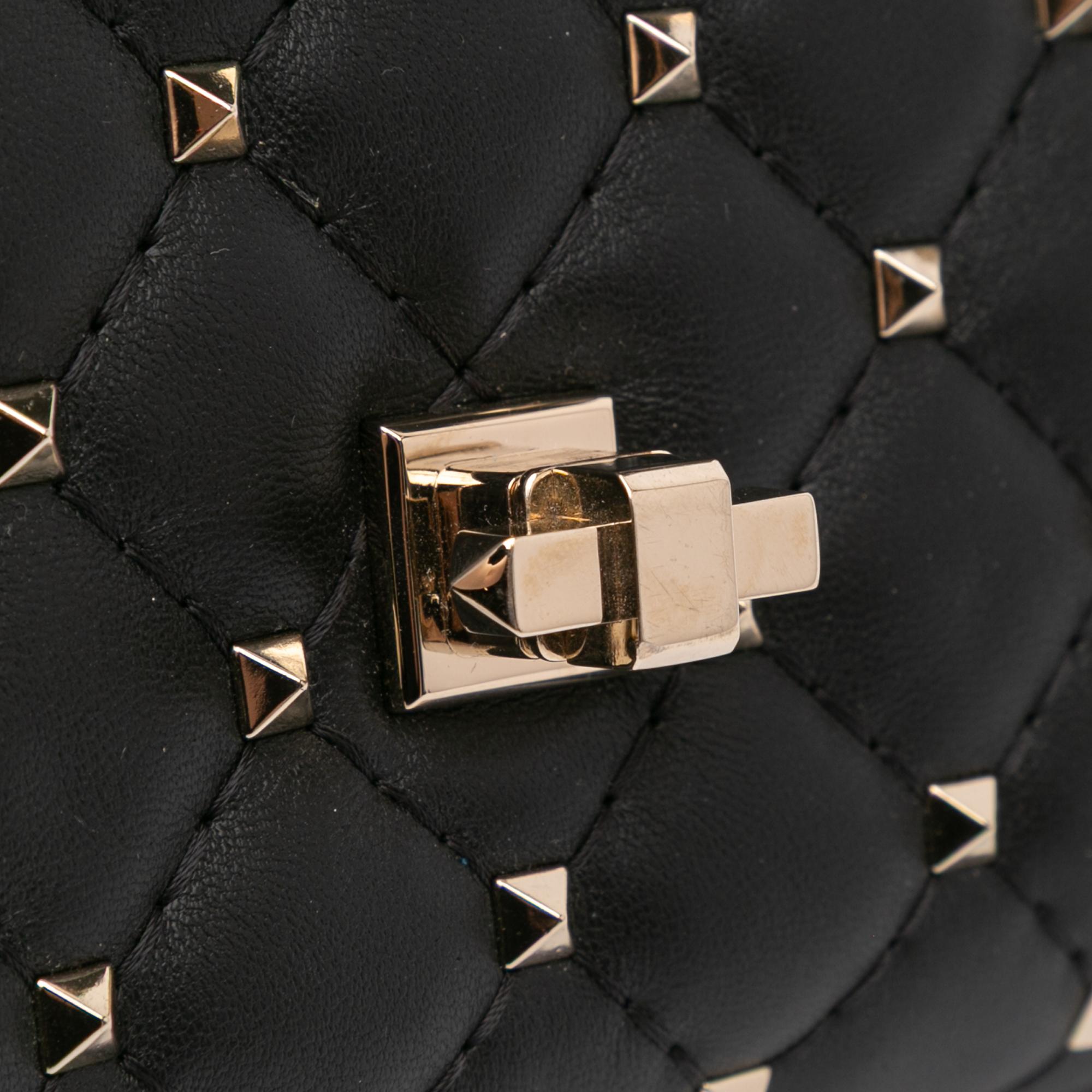 Valentino Lambskin Rockstud Spike Belt Bag