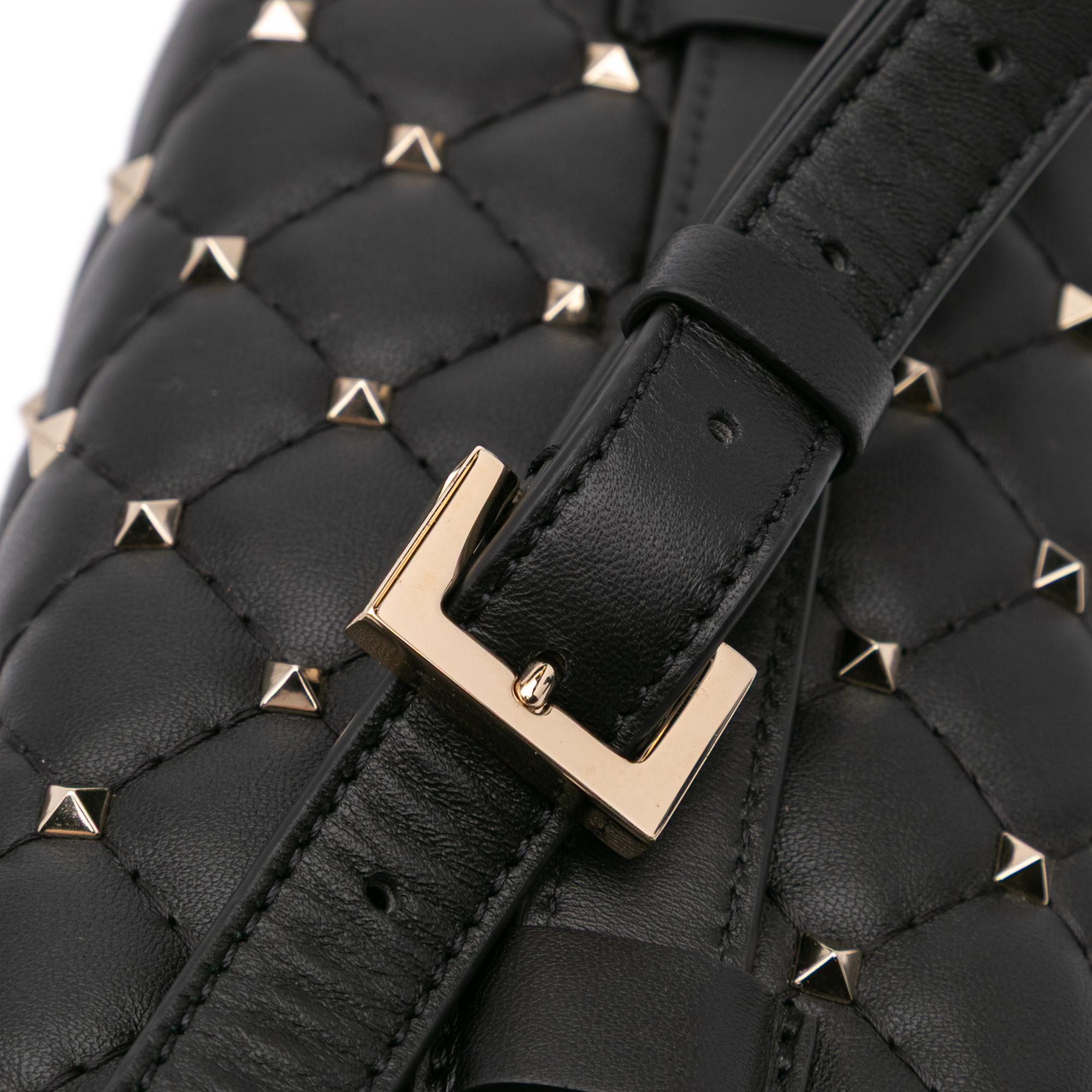Valentino Lambskin Rockstud Spike Belt Bag