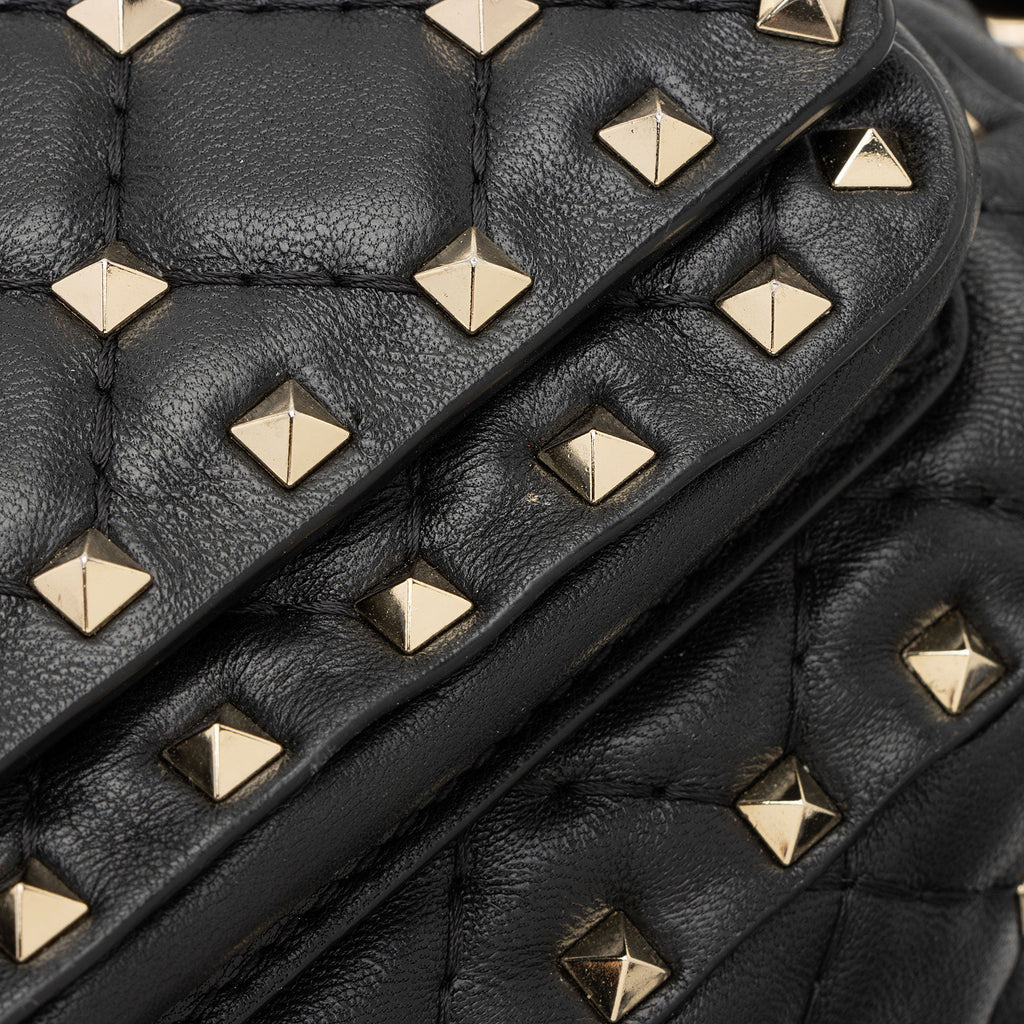 Valentino Lambskin Rockstud Spike Chain Shoulder Bag
