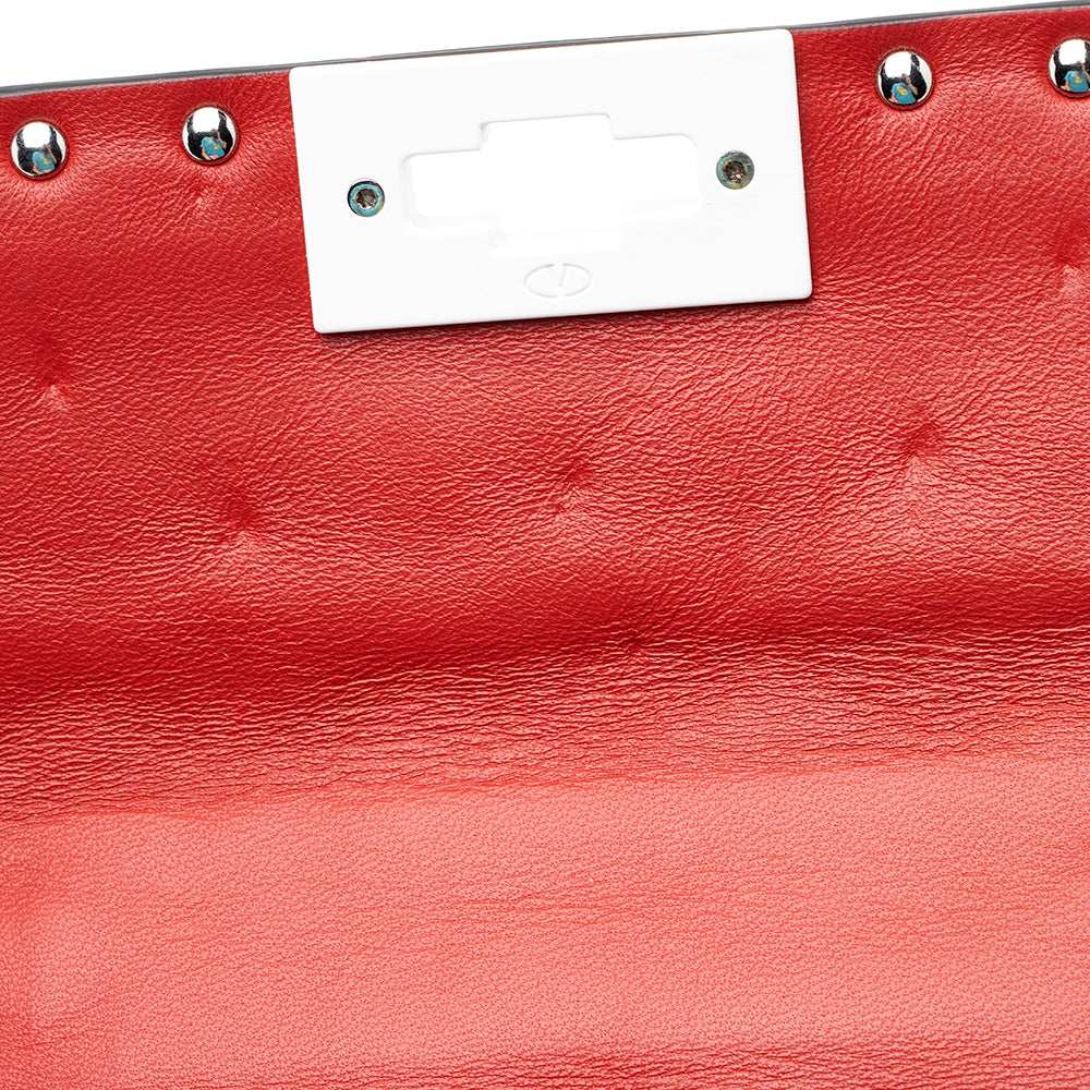 Valentino Calfskin Rockstud Spike Up Chain Small Shoulder Bag (SHF-20489)