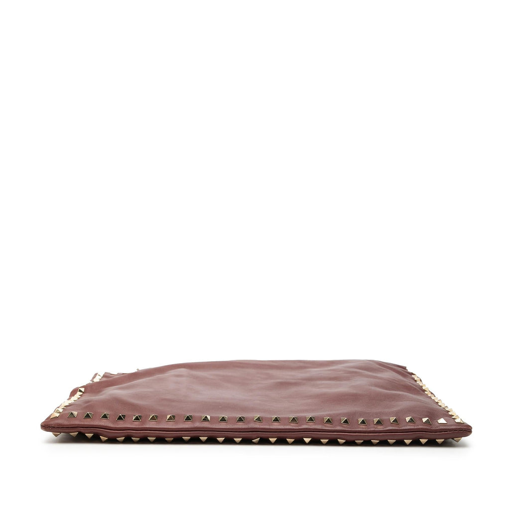Valentino Large Leather Rockstud Clutch