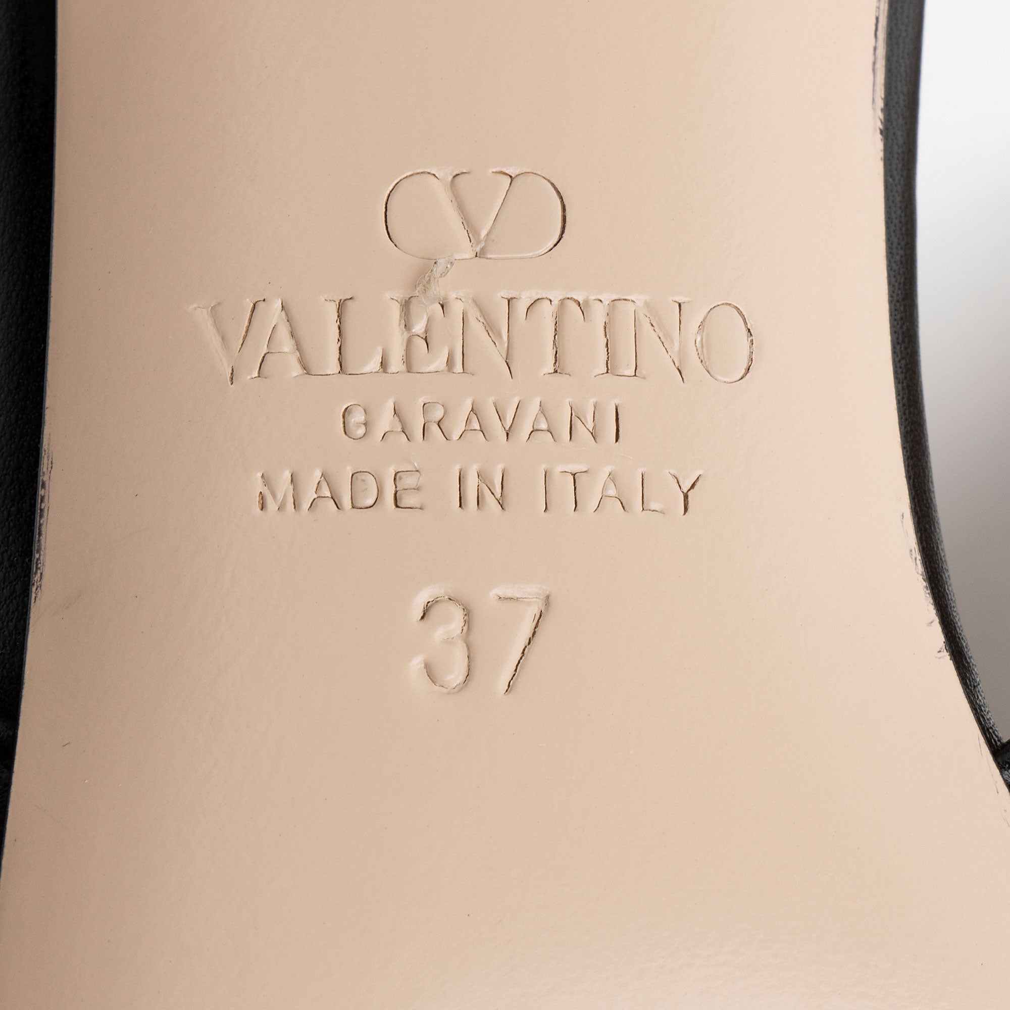 Valentino Leather Bepointy Slingback Pumps - Size 7 / 37