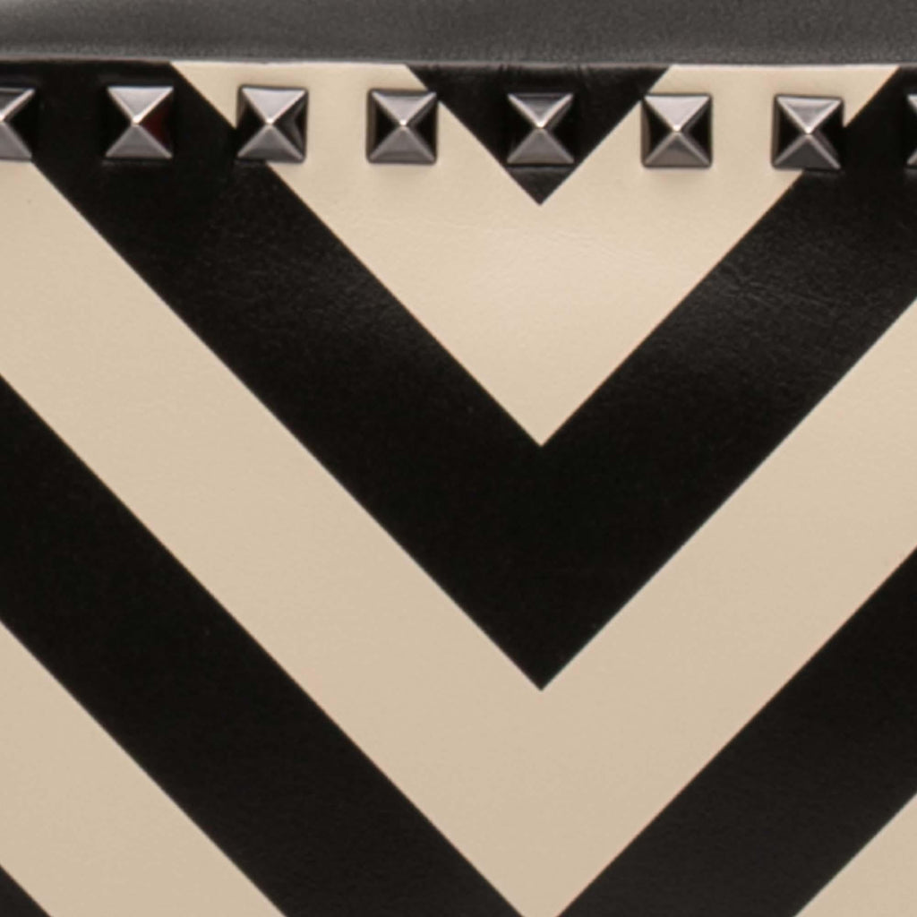 Valentino Leather Chevron Print Rockstud Camera Bag
