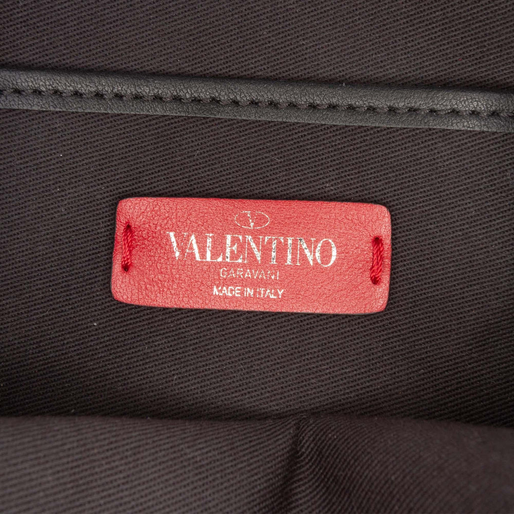 Valentino Leather Chevron Print Rockstud Camera Bag