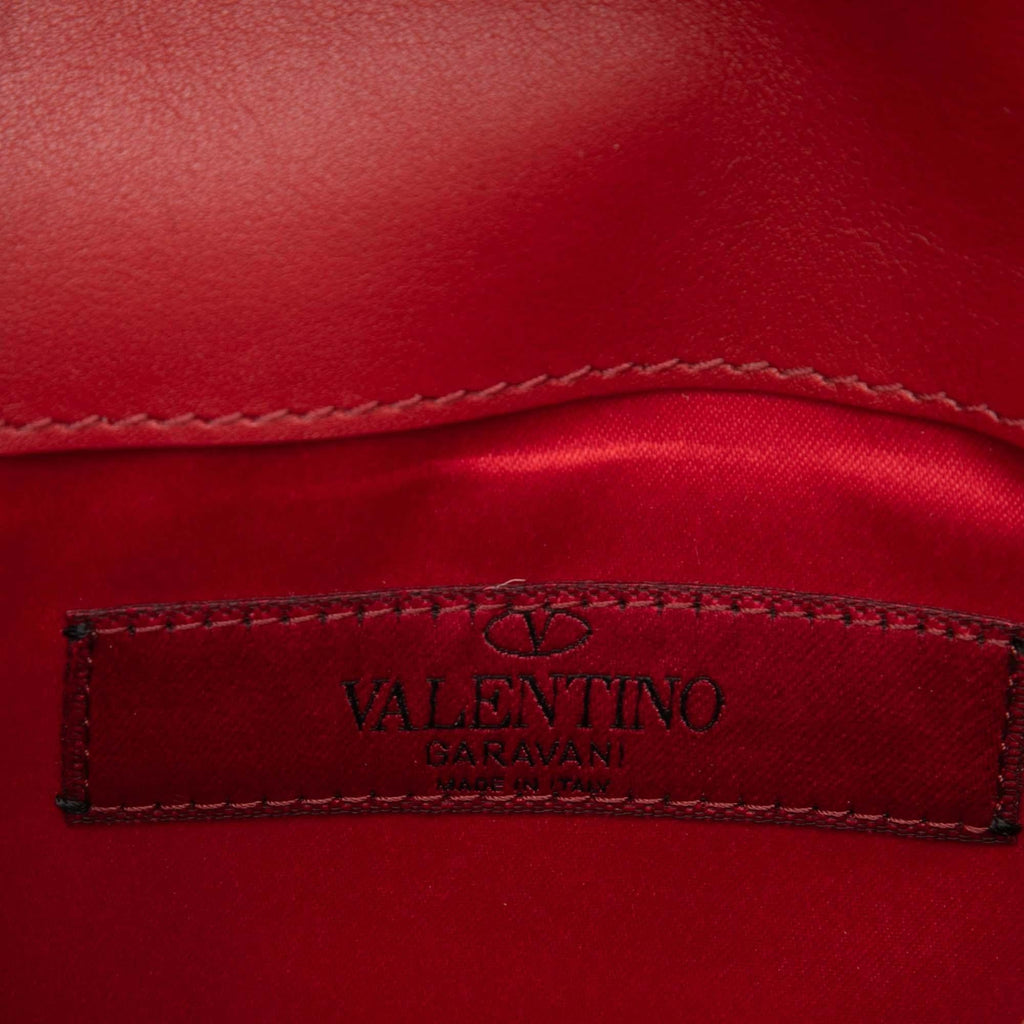 Valentino Leather Colorblock Rockstud Wallet On Chain