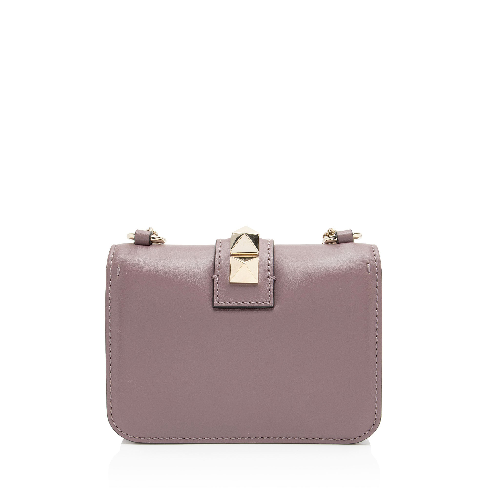 Valentino Leather Glam Lock Mini Shoulder Bag