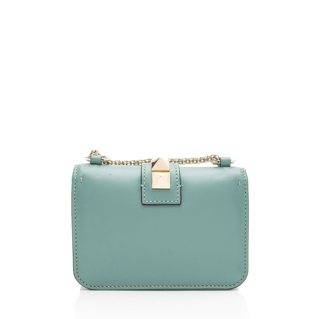 Valentino Leather Glam Lock Mini Shoulder Bag
