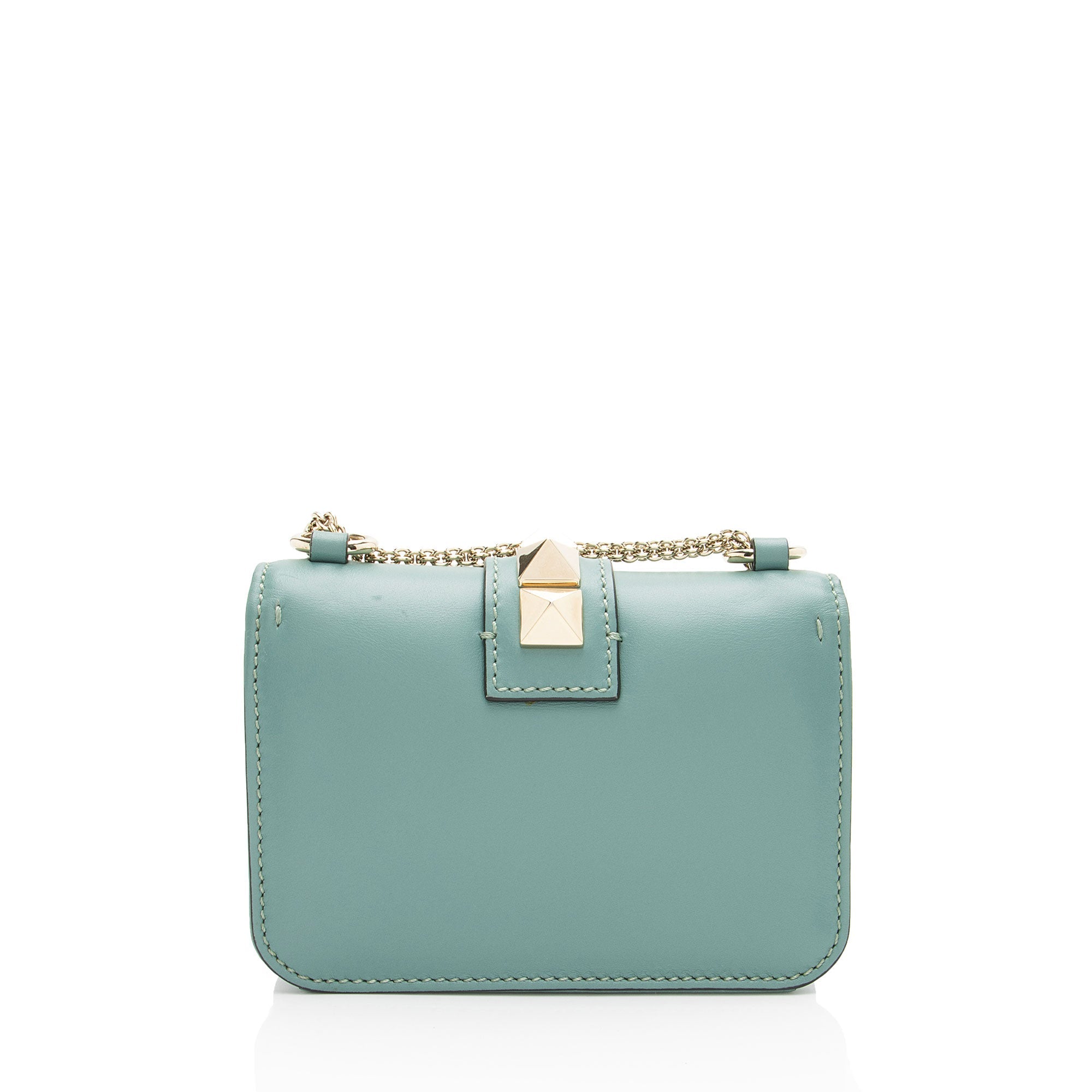 Valentino Leather Glam Lock Mini Shoulder Bag