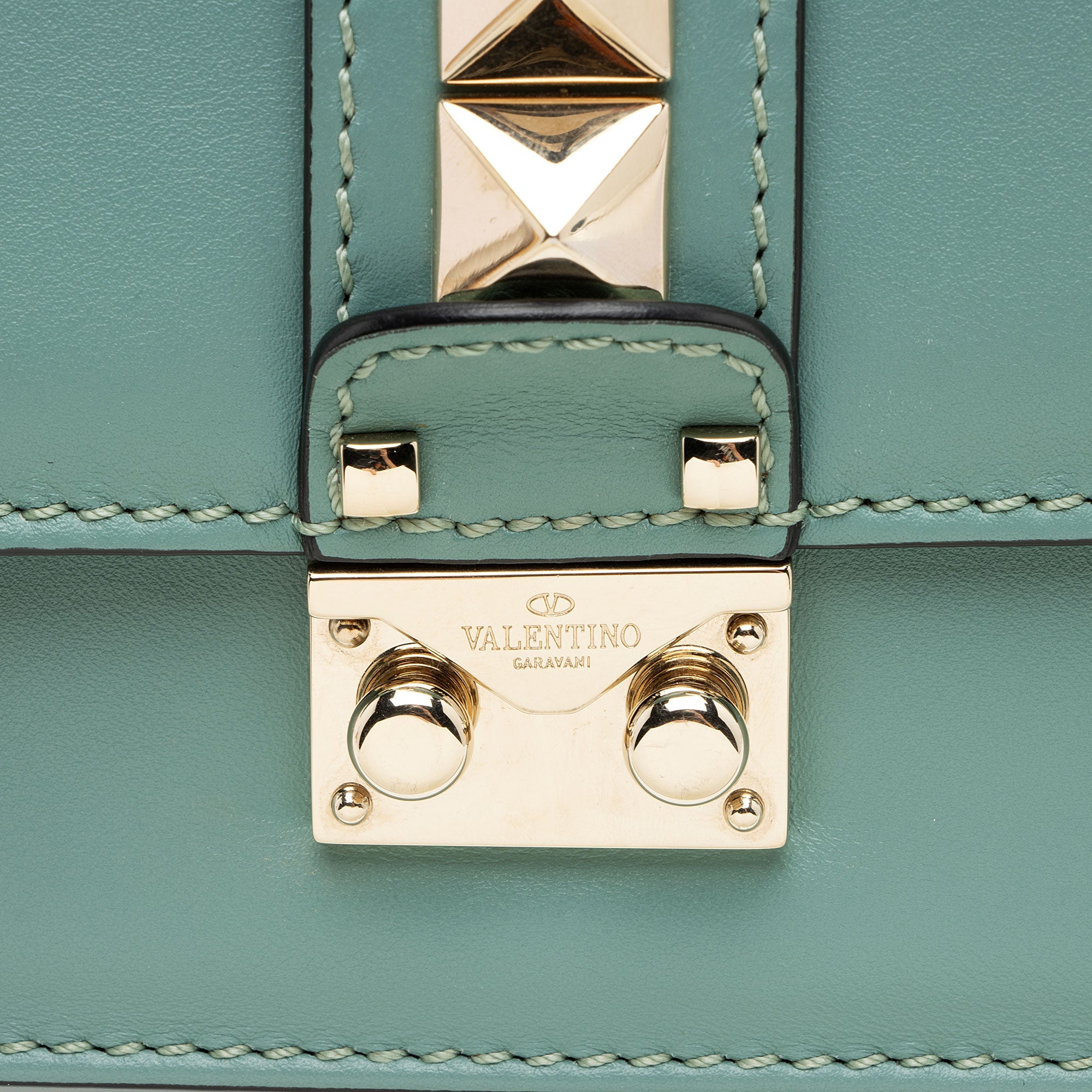 Valentino Leather Glam Lock Mini Shoulder Bag