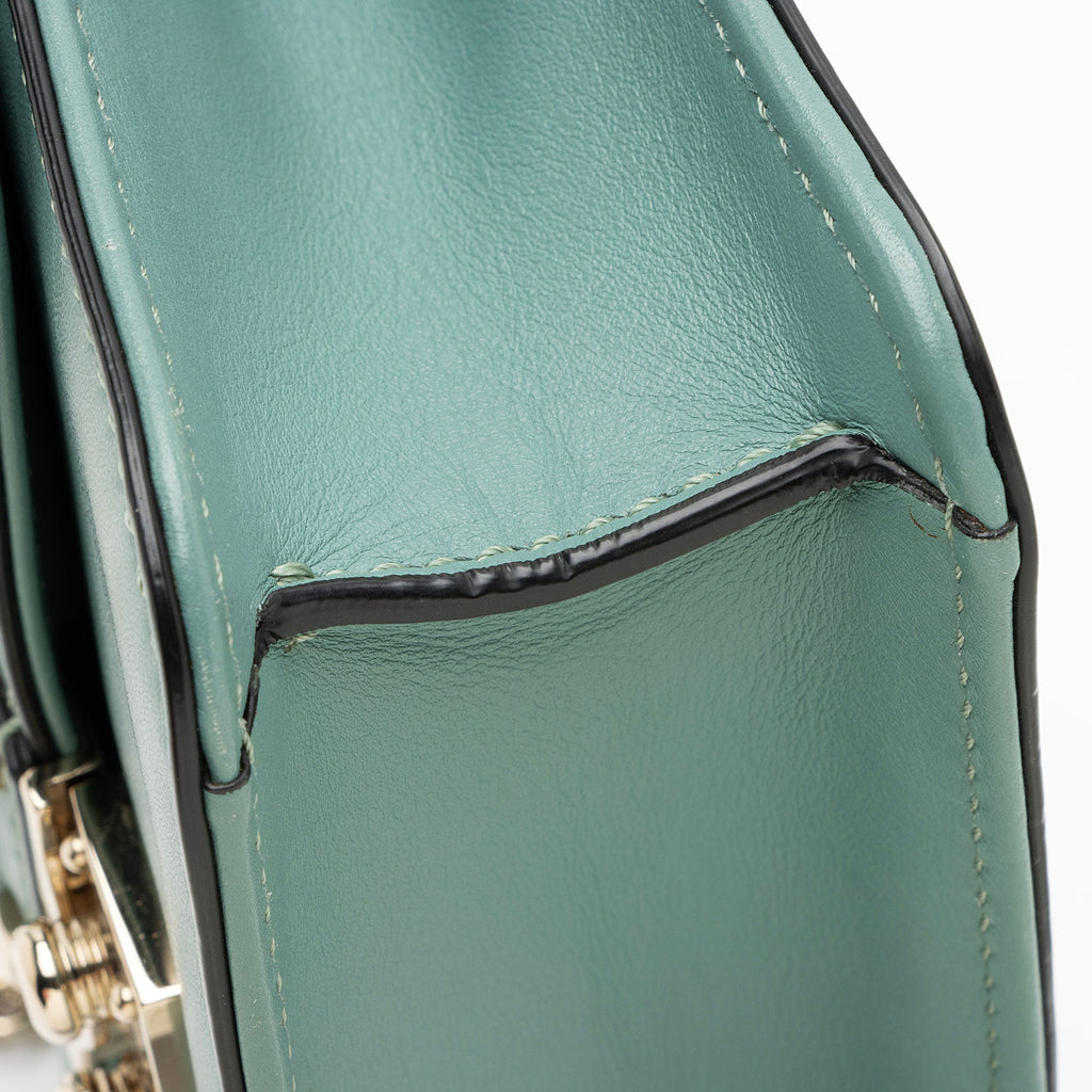Valentino Leather Glam Lock Mini Shoulder Bag