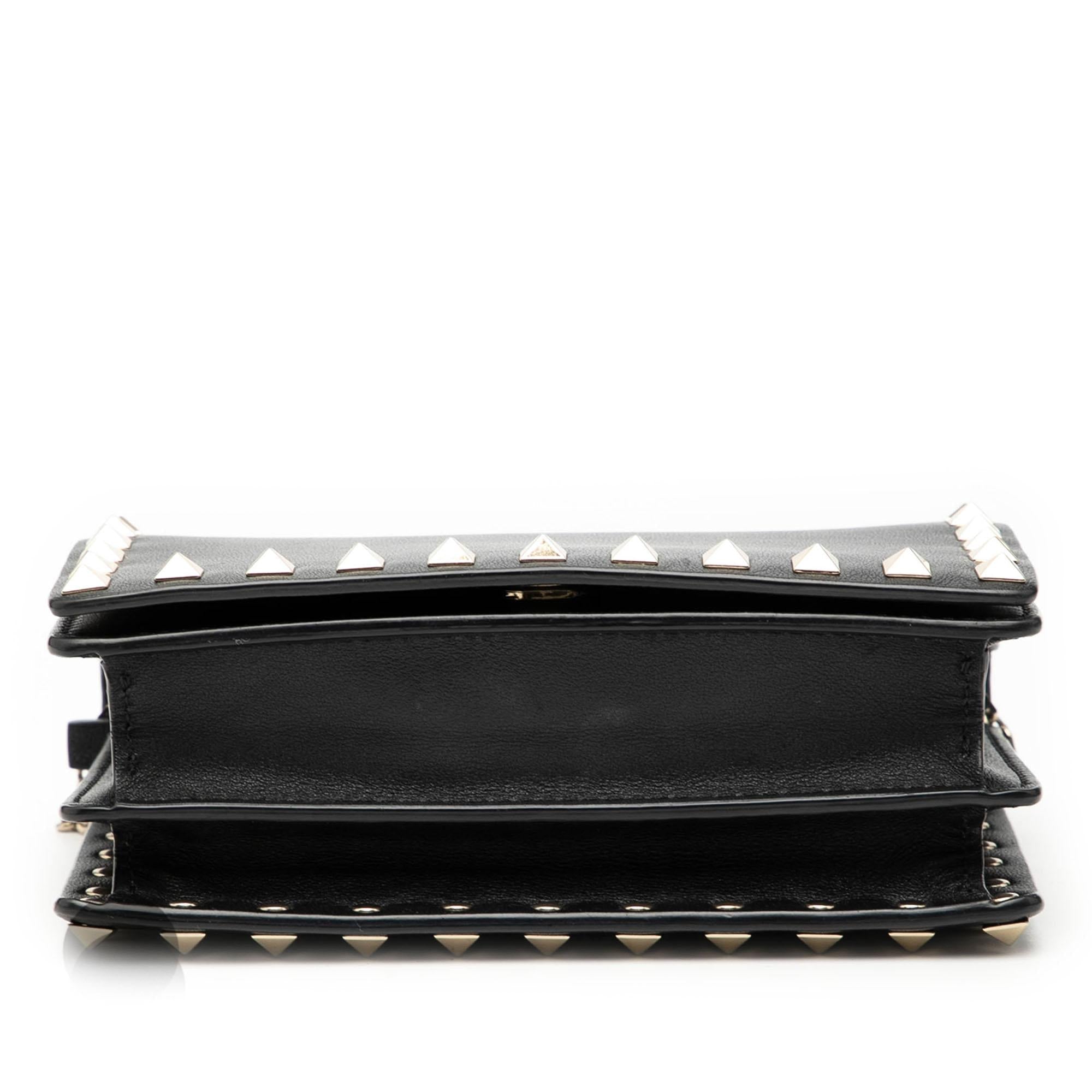 Valentino Leather Rockstud Chain Pouch