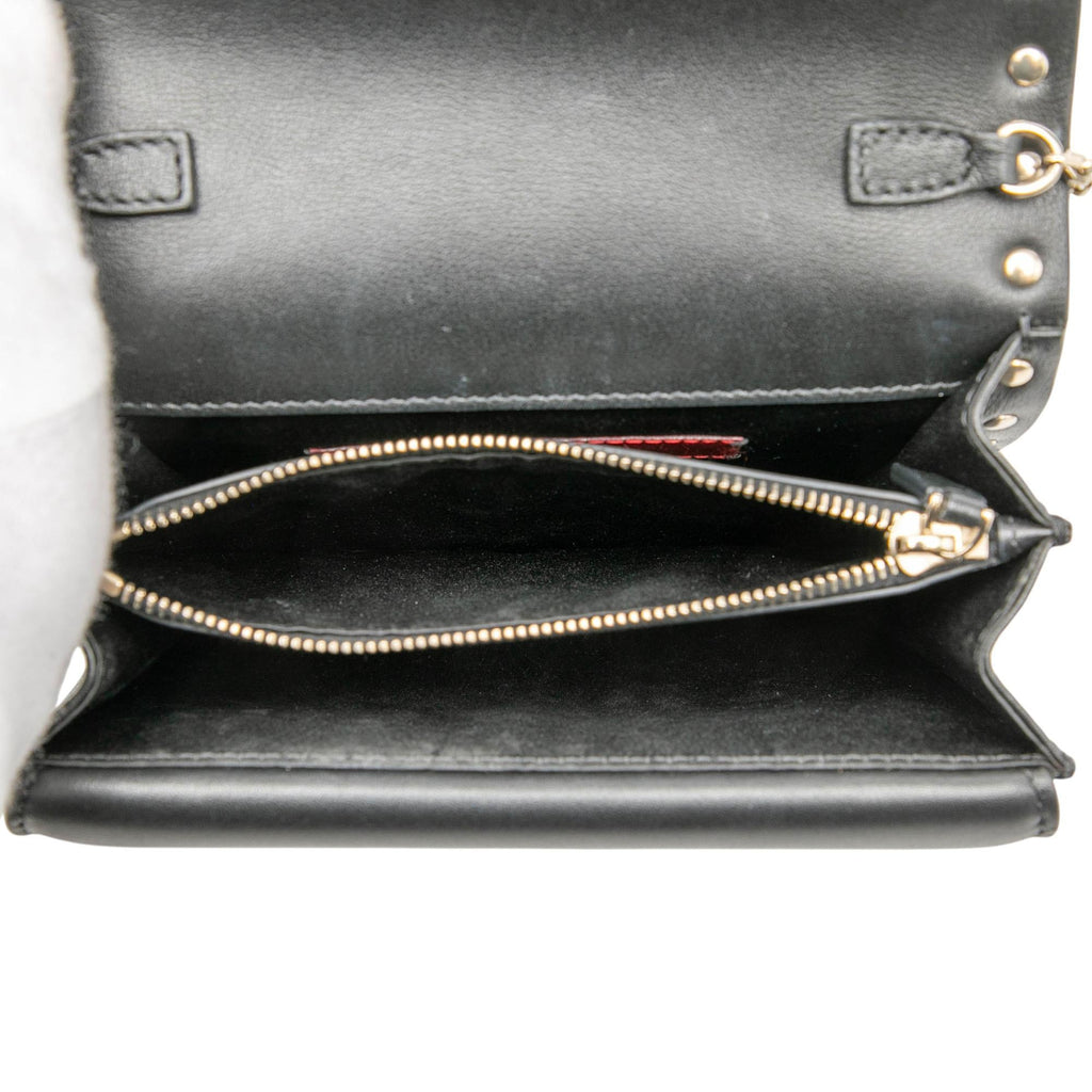 Valentino Leather Rockstud Chain Pouch
