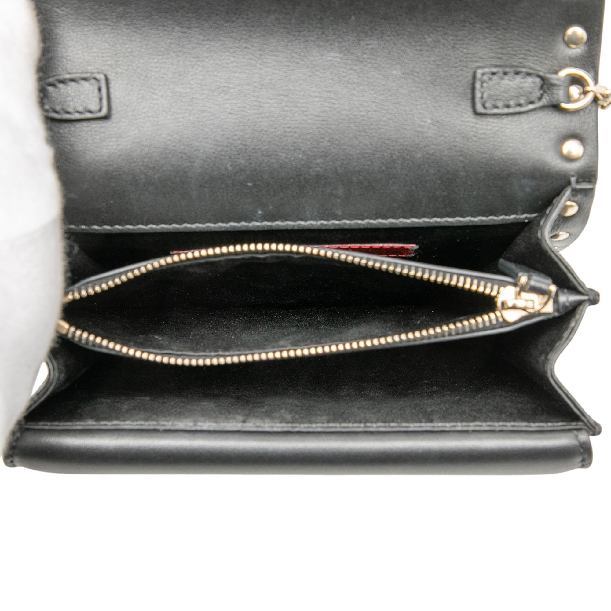 Valentino Leather Rockstud Chain Pouch