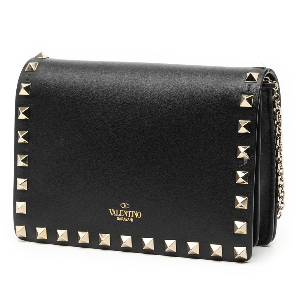 Valentino Leather Rockstud Chain Pouch