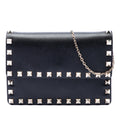 Valentino Leather Rockstud Clutch on Chain