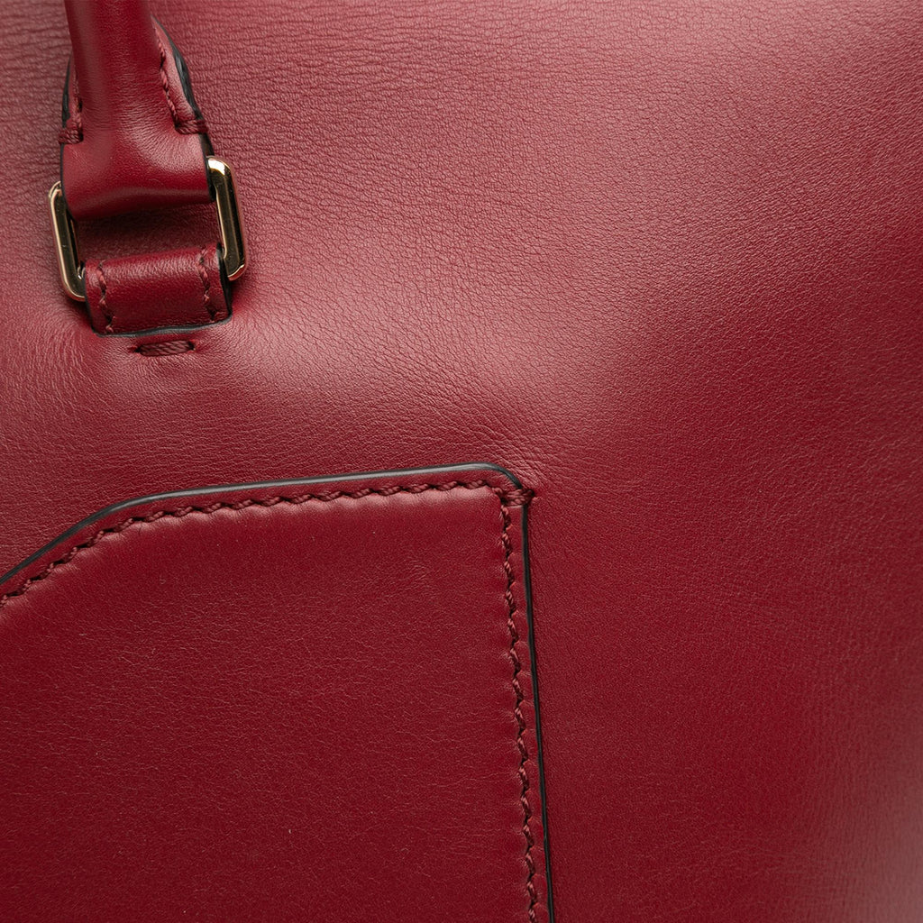 Valentino Leather Rockstud Demilune Satchel