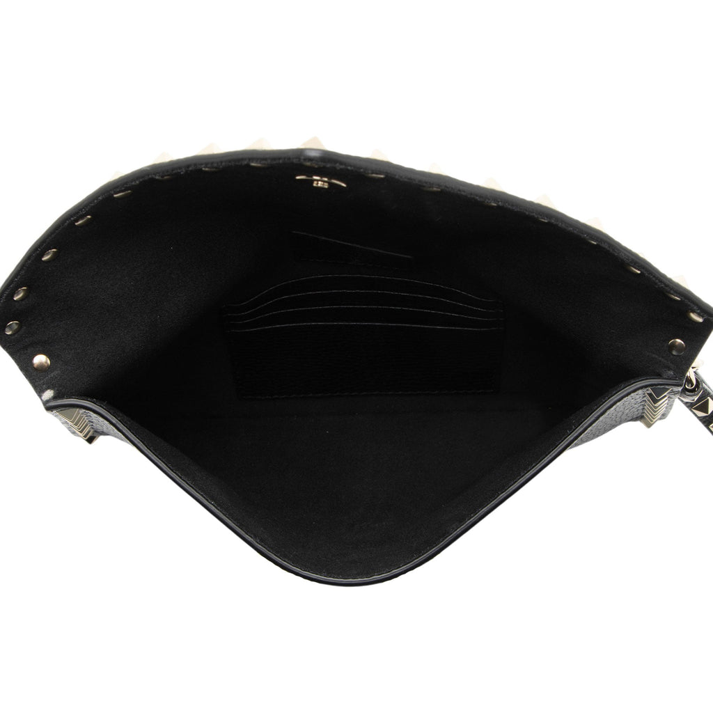 Valentino Leather Rockstud Envelope Flap Small Clutch