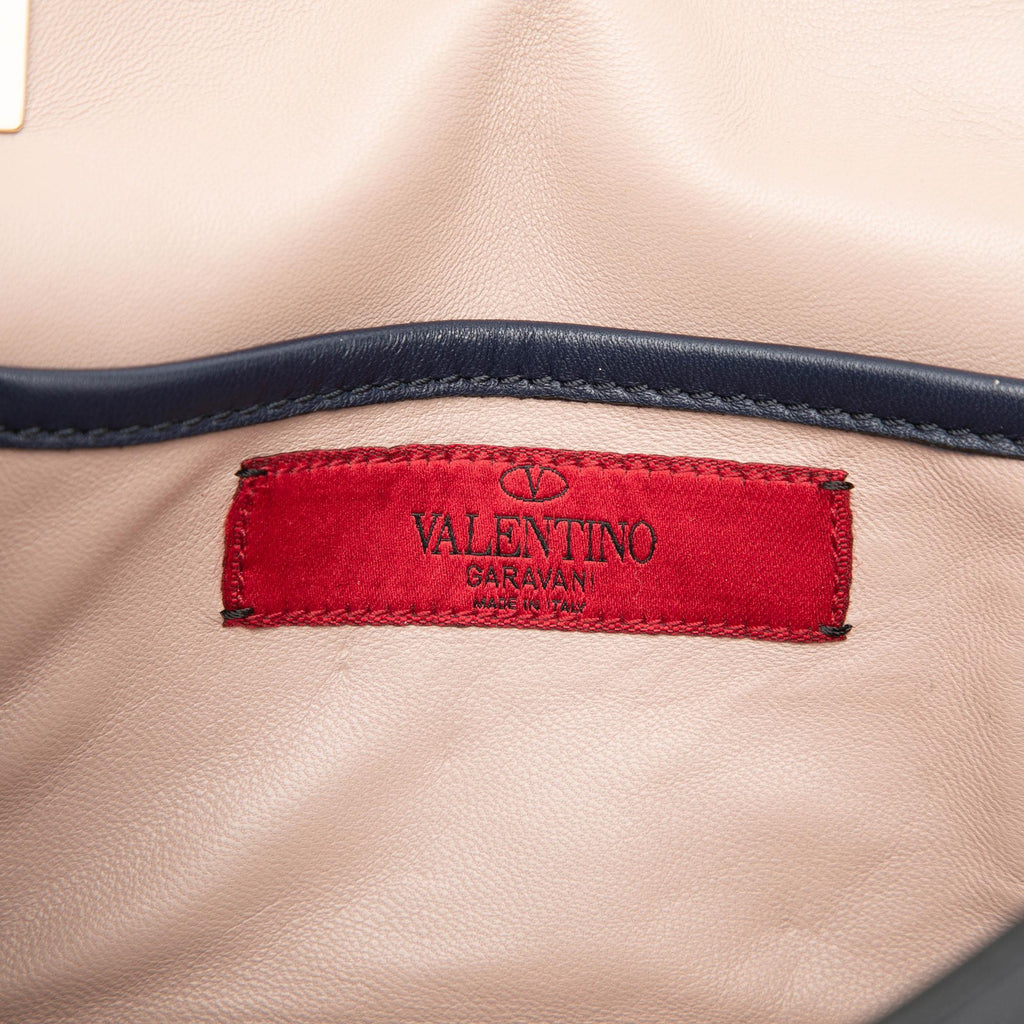 Valentino Leather Rockstud Flap Satchel