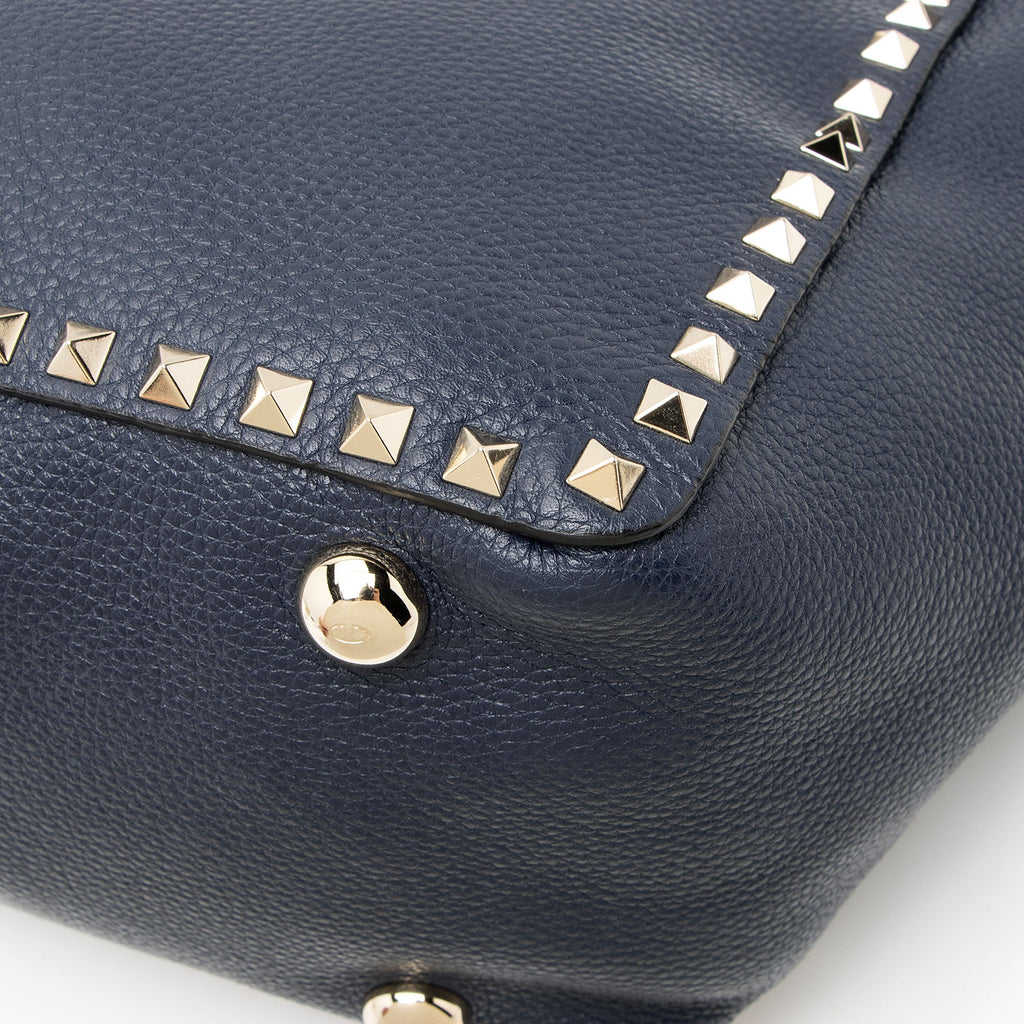 Valentino Leather Rockstud Medium Tote