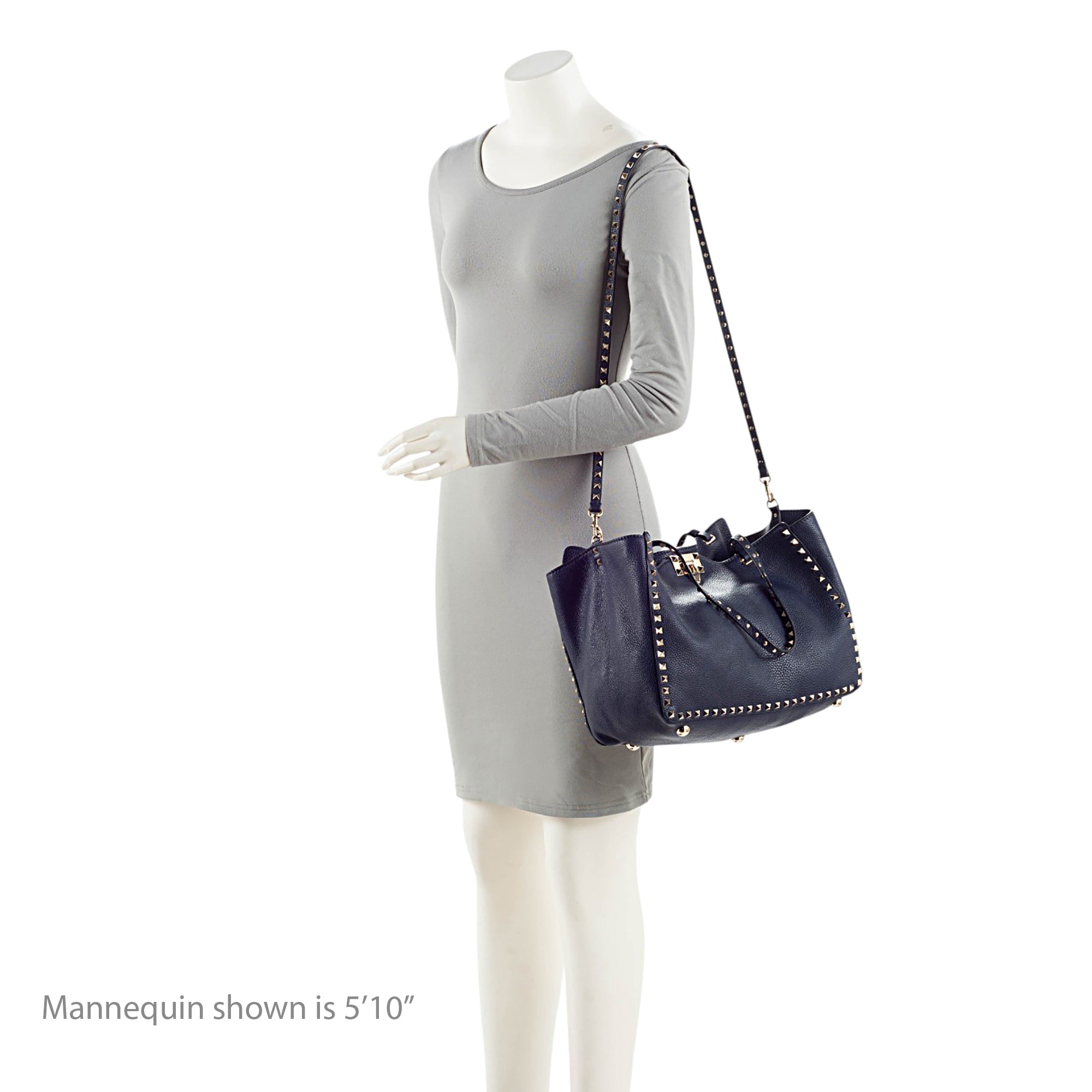 Valentino Leather Rockstud Medium Tote