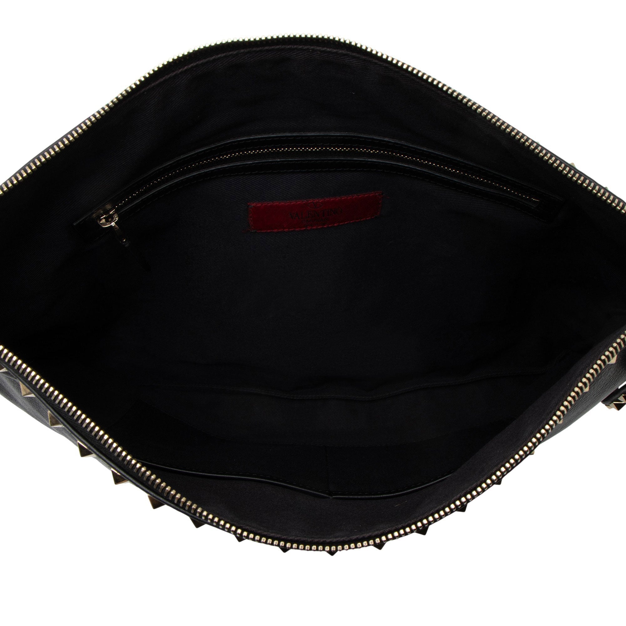 Valentino Leather Rockstud Oversized Clutch