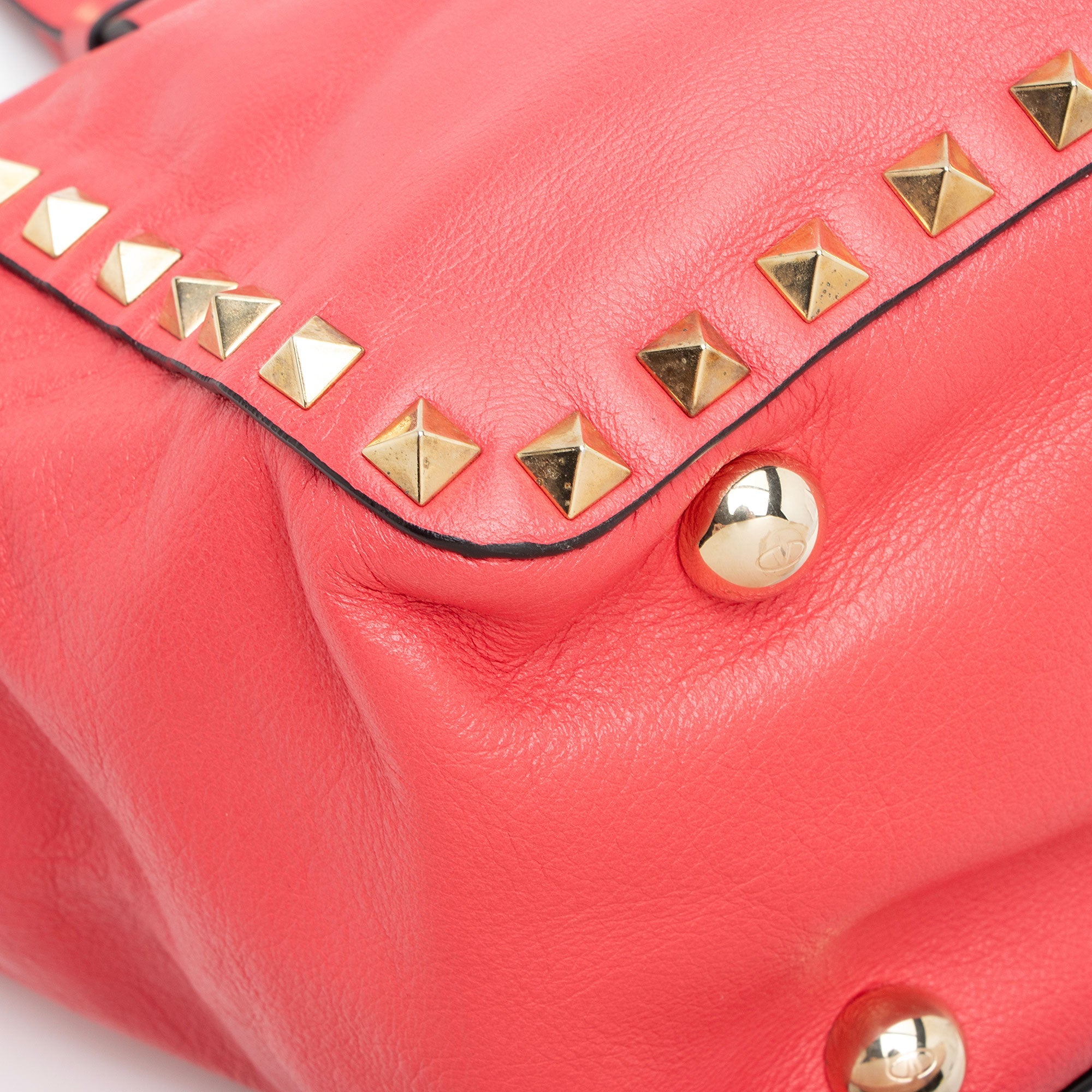 Valentino Leather Rockstud Small Tote