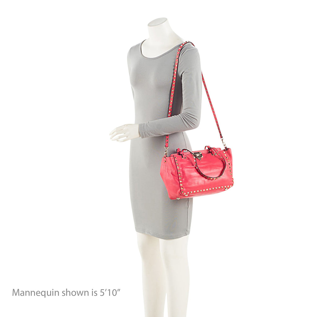 Valentino Leather Rockstud Small Tote