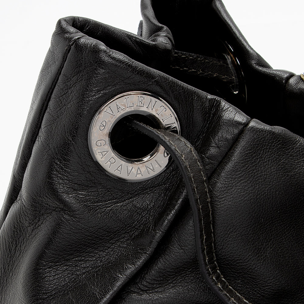 Valentino Leather Sequin Chain Glam Convertible Tote - FINAL SALE (SHF-15609)