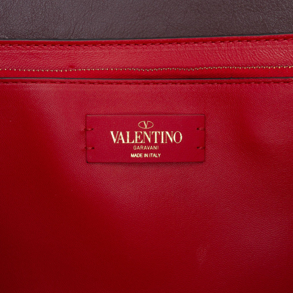 Valentino Leather Vlogo Fillme Tote