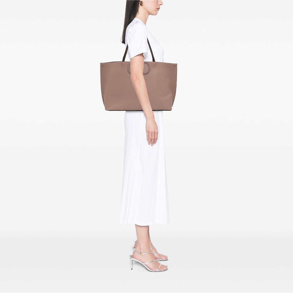 Valentino Leather Vlogo Fillme Tote