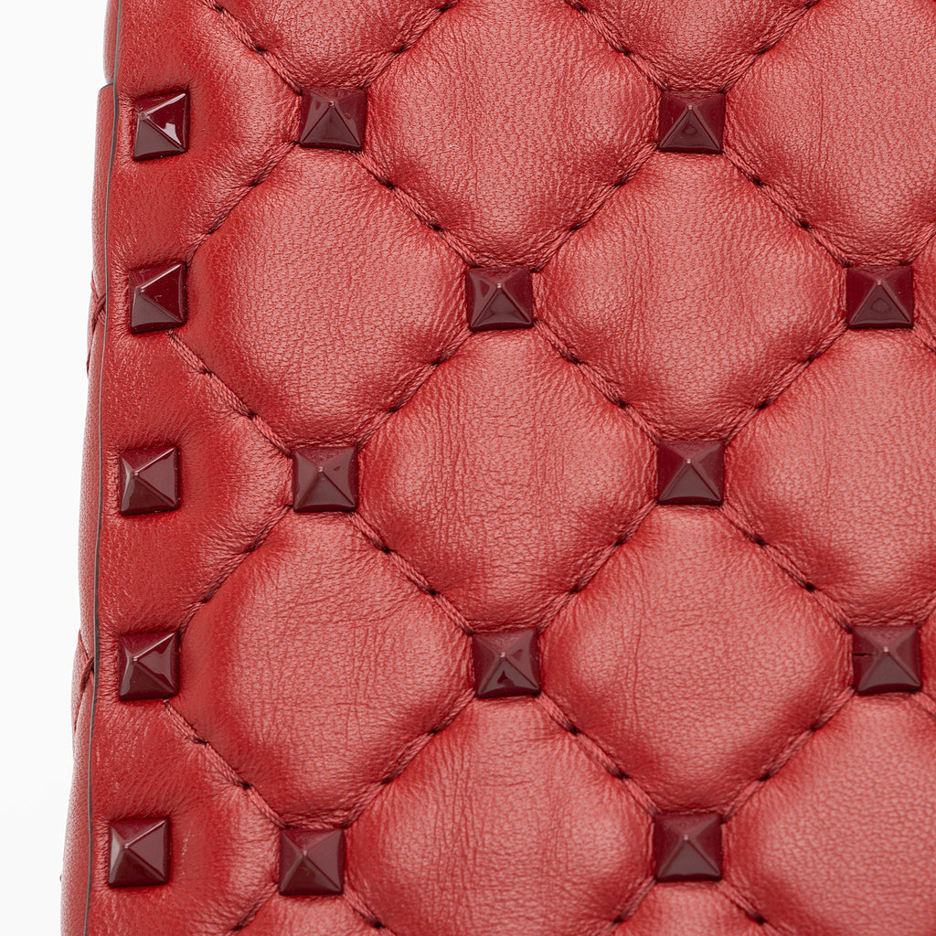 Valentino Calfskin Rockstud Spike Up Shoulder Bag (SHF-bfMgJN)