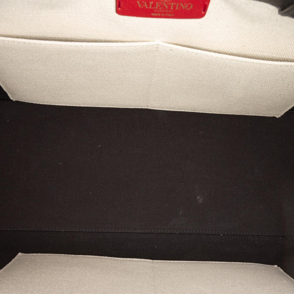 Valentino Medium Canvas Rockstud VLTN Tote
