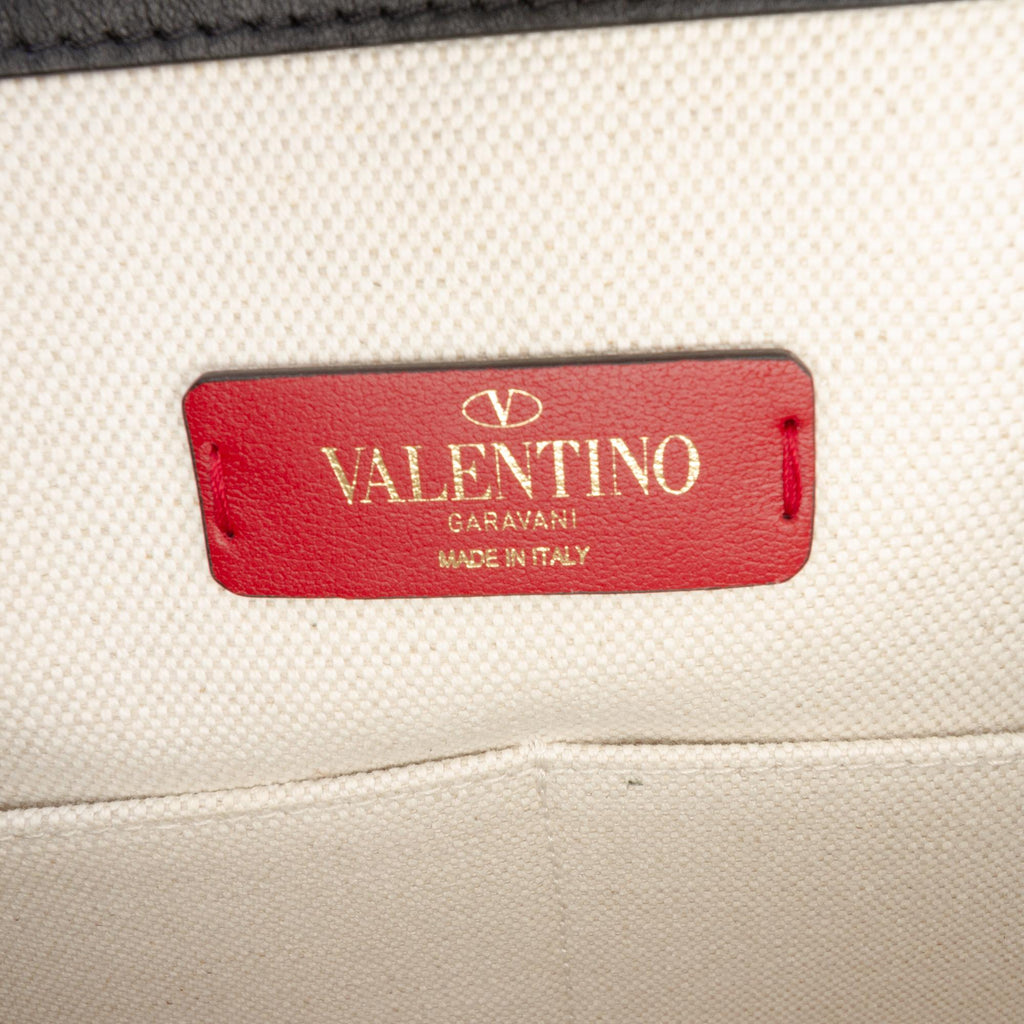 Valentino Medium Canvas Rockstud VLTN Tote