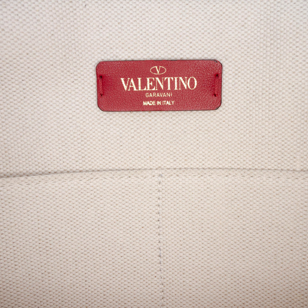 Valentino Medium Canvas Rockstud VLTN Tote