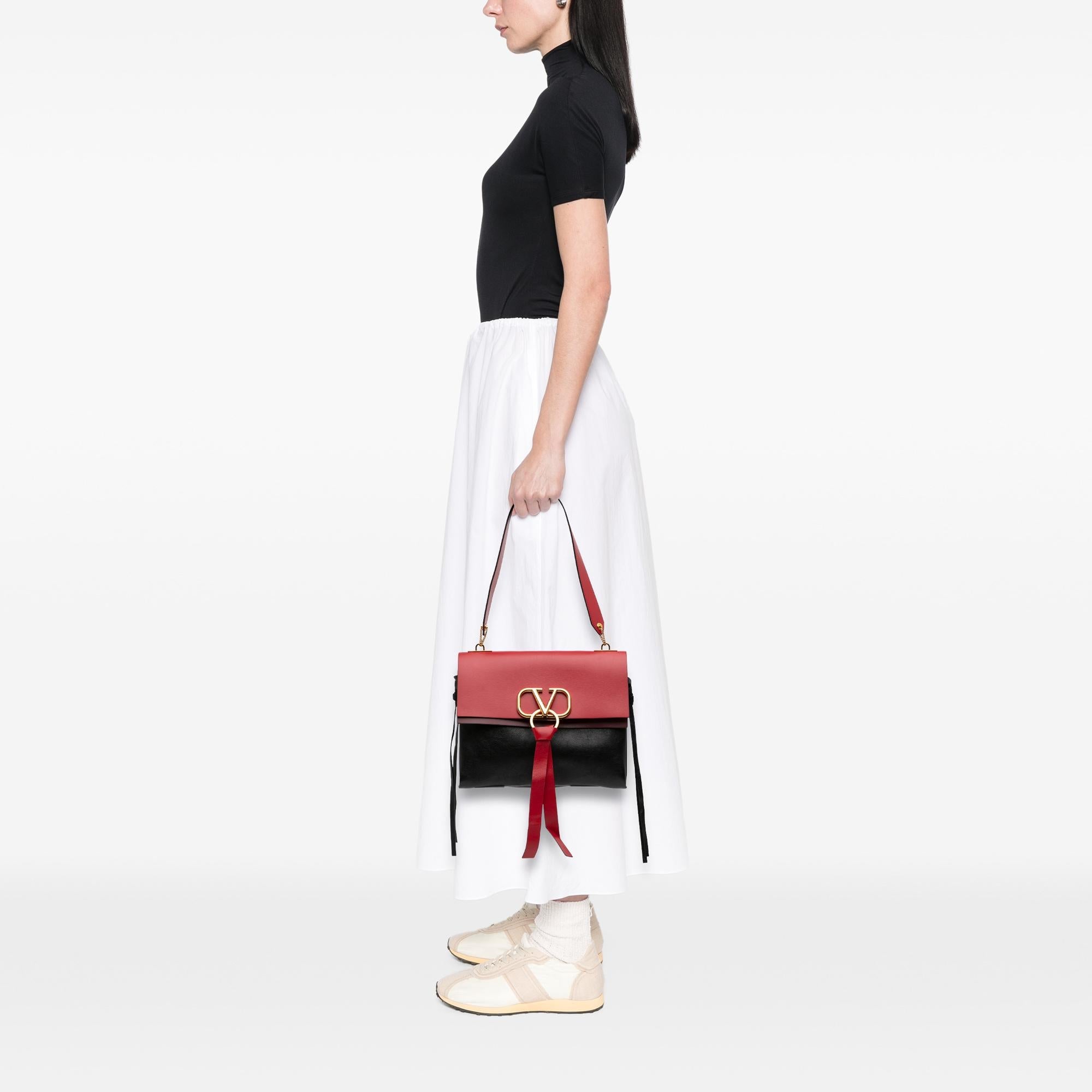 Valentino Medium Colorblock Calfskin Vring Shoulder Bag