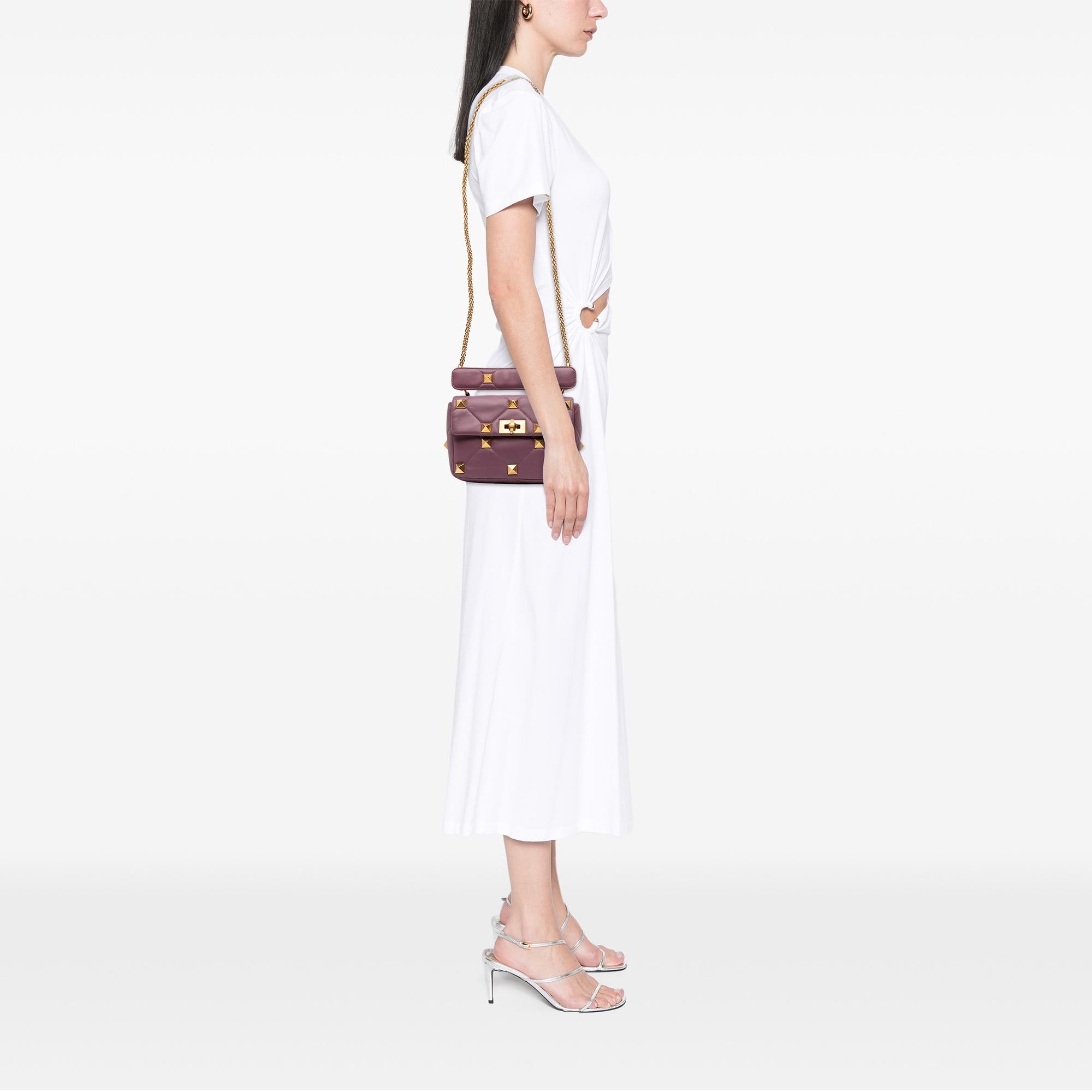 Valentino Medium Nappa Roman Stud Satchel