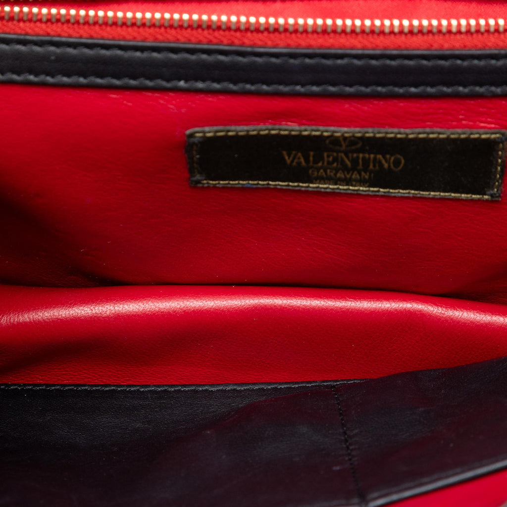 Valentino Medium Nappa and Canvas Camouflage Rockstud Glam Lock Crossbody
