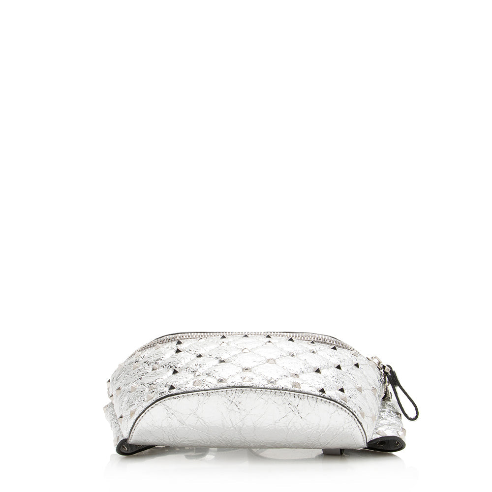 Valentino Metallic Calfskin Rockstud Belt Bag (SHF-15787)