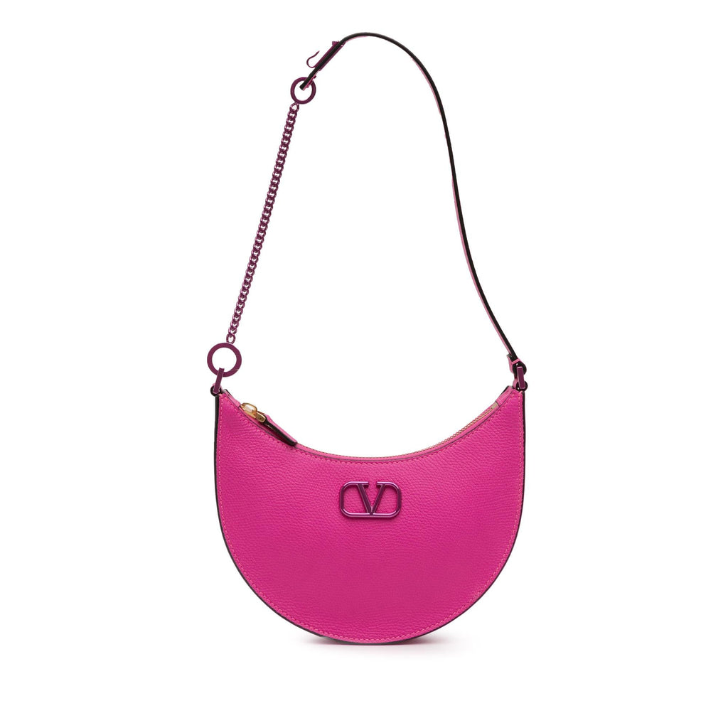 Valentino Mini Grainy Calfskin VLogo Hobo