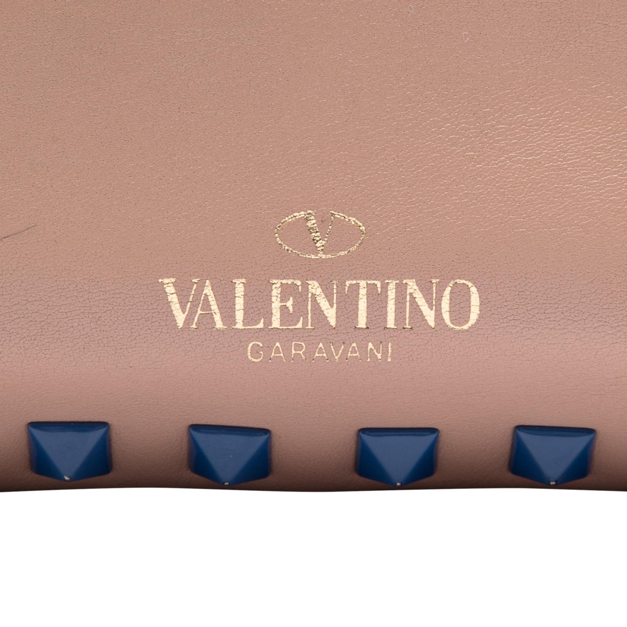 Valentino Mini Leather Colorblock Rockstud Trapeze Satchel