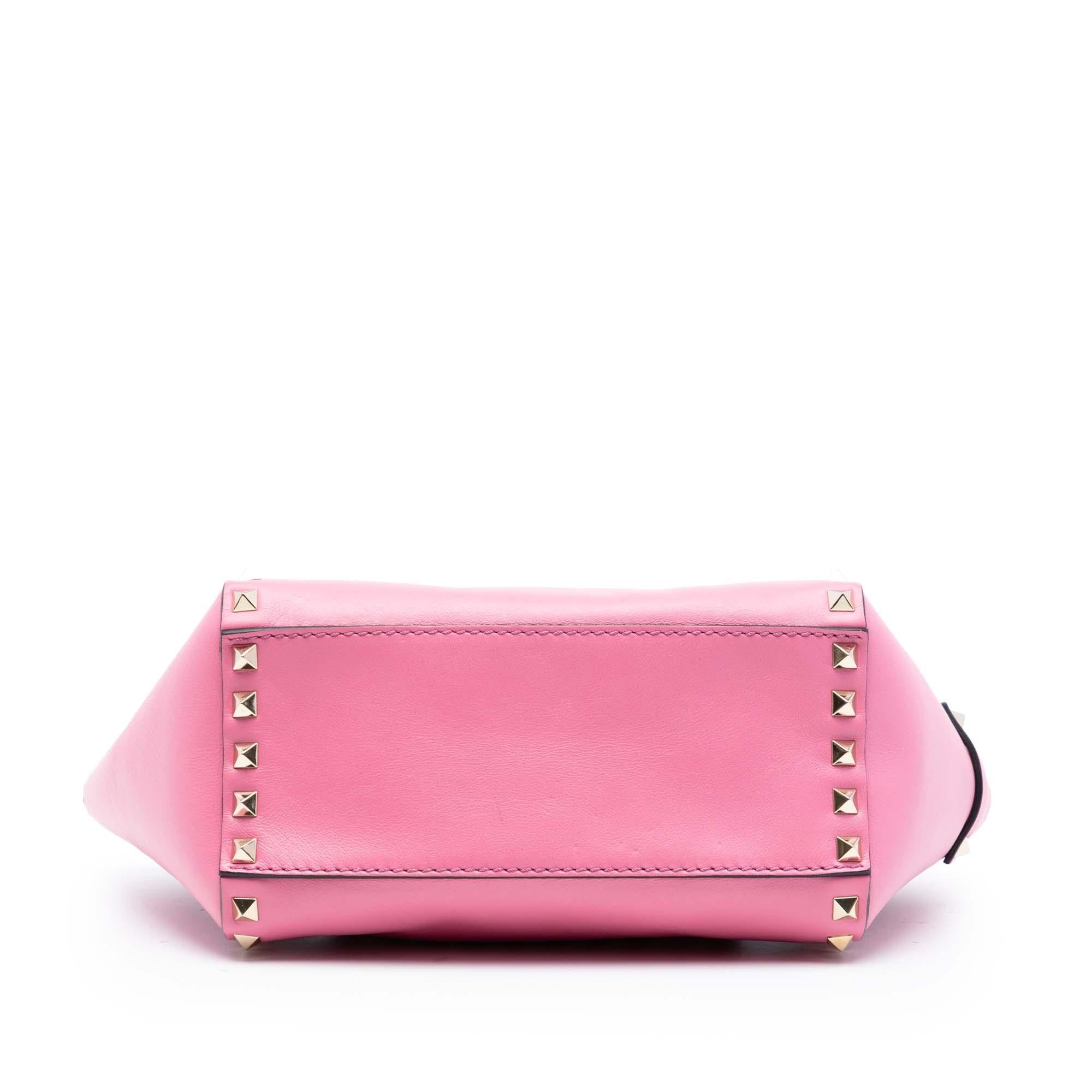 Valentino Mini Leather Rockstud Double Handle Tote