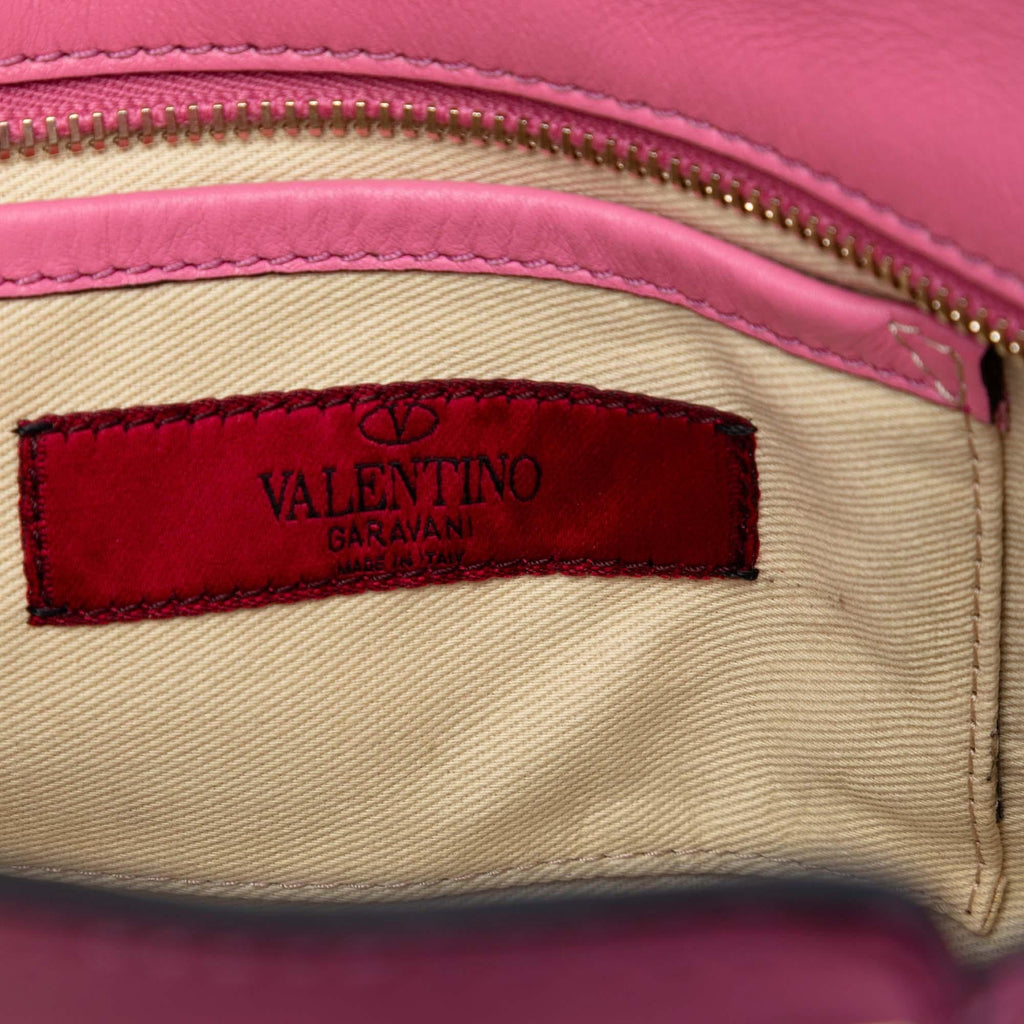 Valentino Mini Leather Rockstud Double Handle Tote