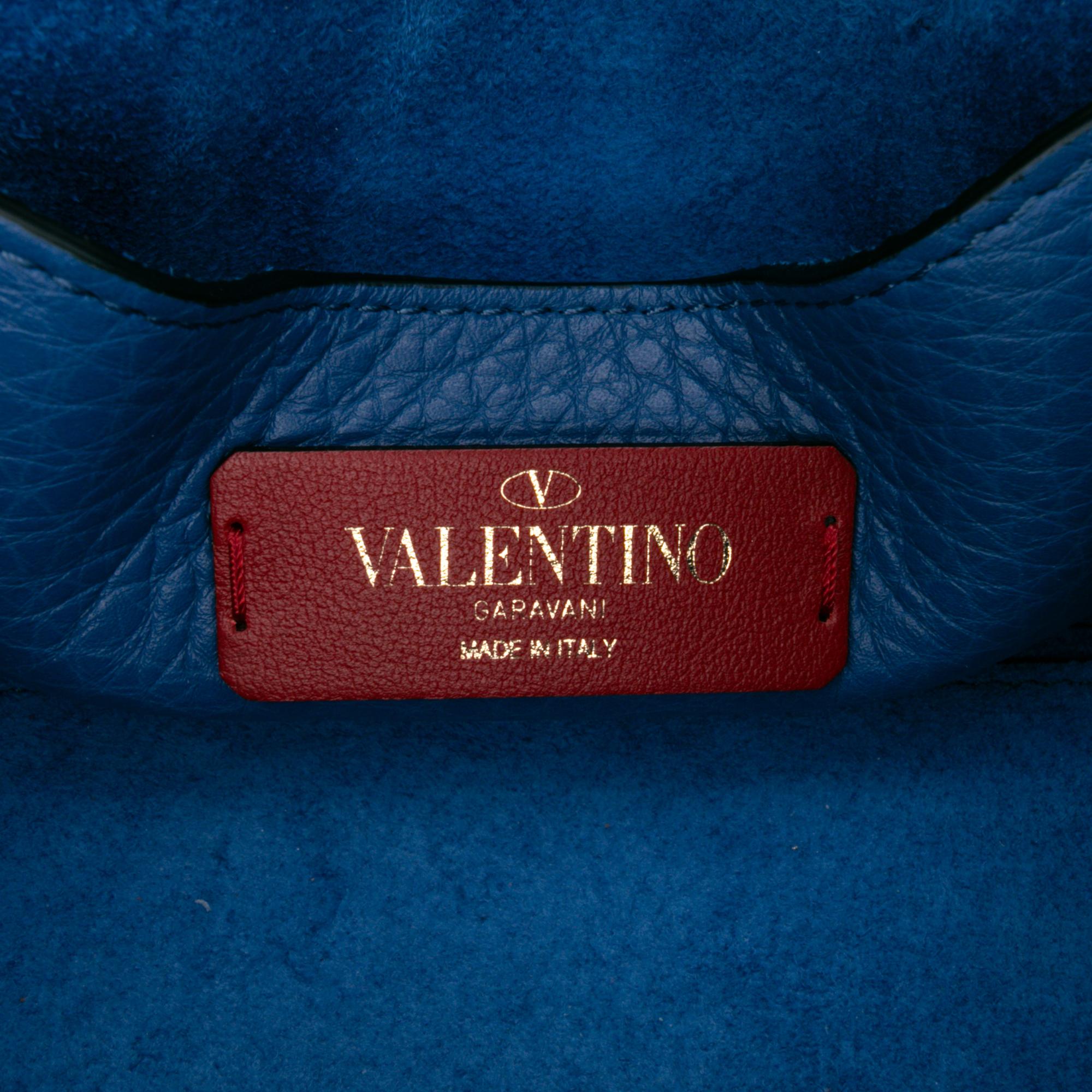 Valentino Mini Pebbled Calfskin Rockstud Flap Crossbody
