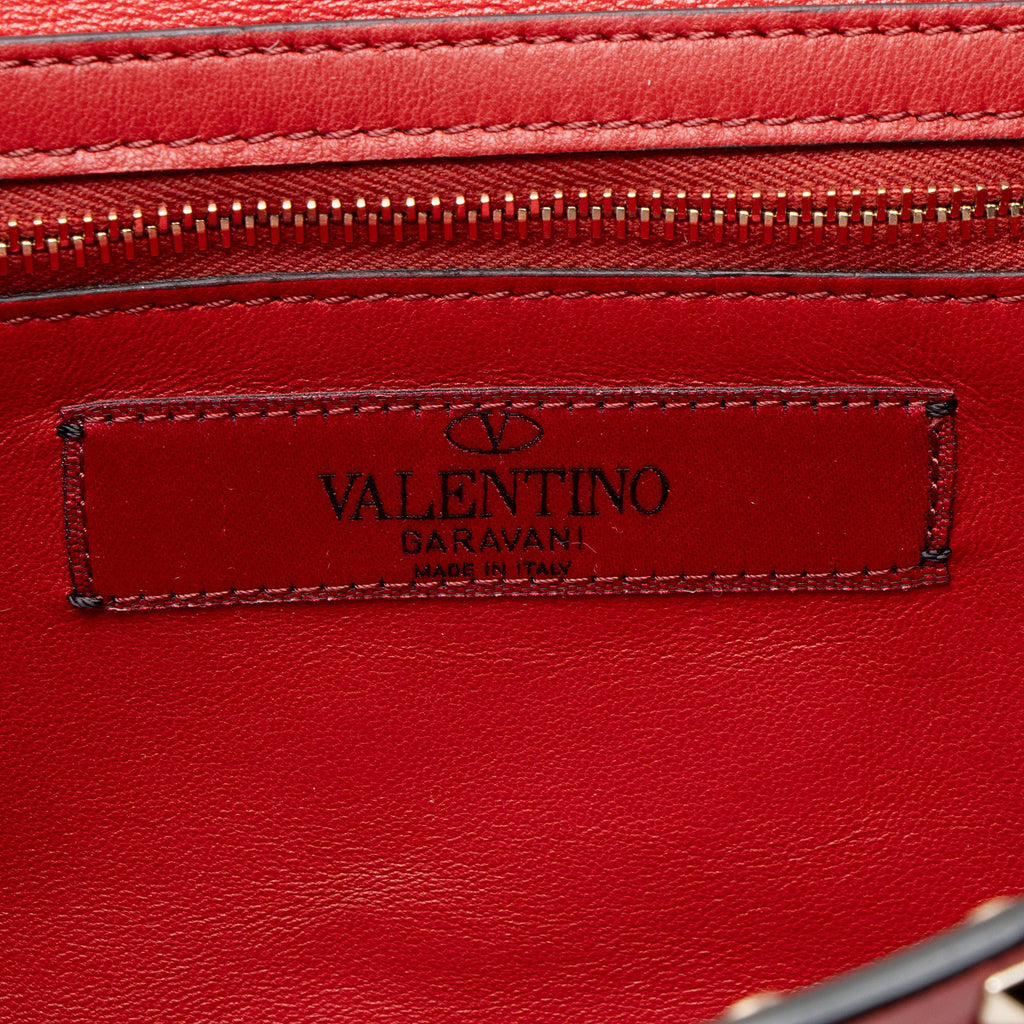 Valentino Nappa Leather Rockstud Spike Wallet On Chain