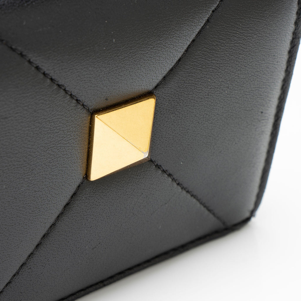 Valentino Nappa Leather Roman Stud Flap Wallet