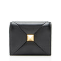 Valentino Nappa Leather Roman Stud Flap Wallet