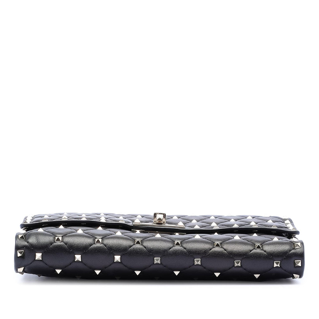 Valentino Nappa Rockstud Spike Wallet On Chain