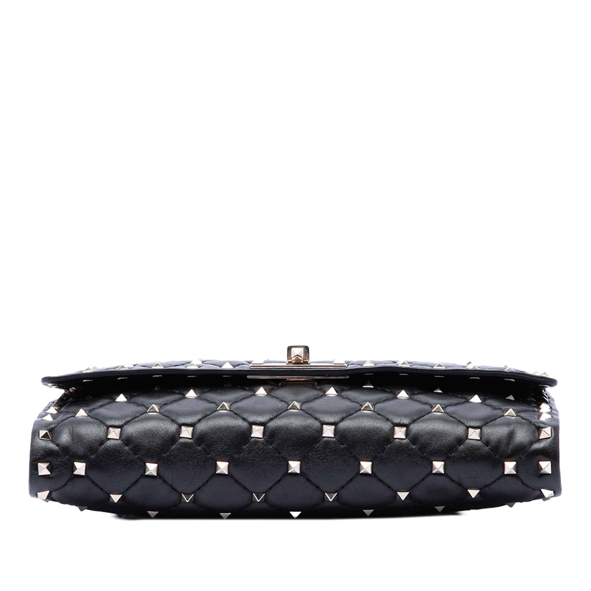 Valentino Nappa Rockstud Spike Wallet On Chain