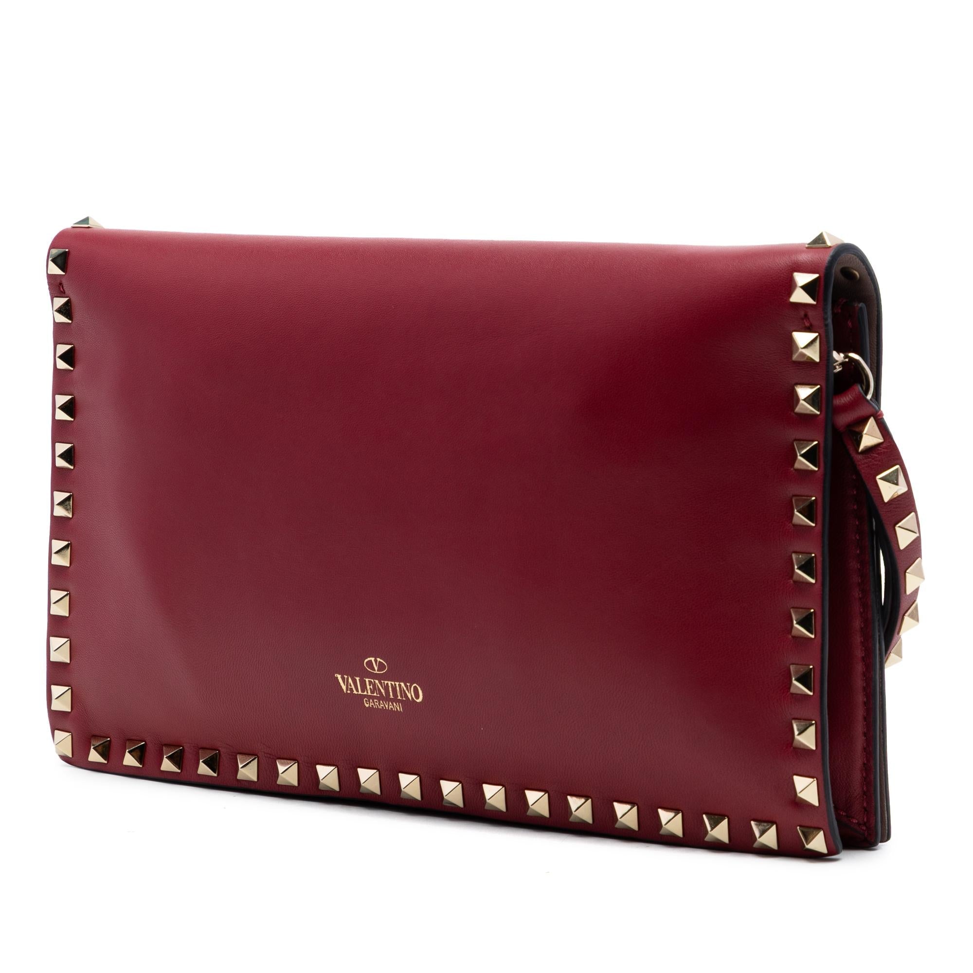 Valentino Nappa Rockstud Wristlet Clutch